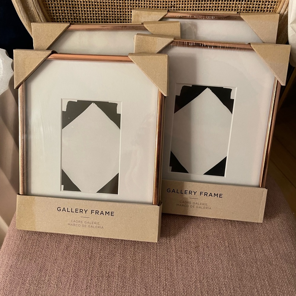 West Elm Rose Gold Gallery Frames s/4